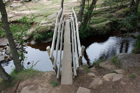 A bridge across Padley Gorge photo